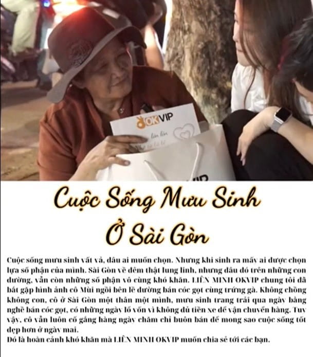 Cô Mùi bán vỉa hè ban đêm - OKVIP Thiện Nguyện Cuộc Sống Mưu Sinh Ở Sài Gòn Phần 3